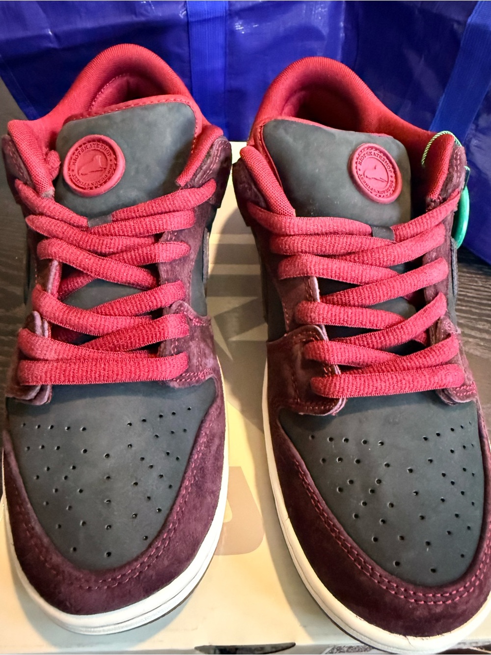 Nike Burgundy and Black Skate Shoes
